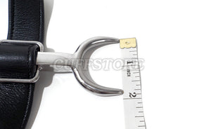 U-shaped fork end shown beside a measuring tape