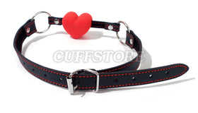 Heart-Shaped Silicone Ball Gag