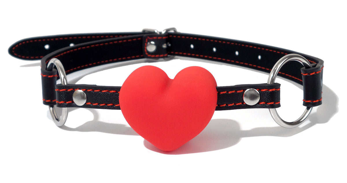 Heart-Shaped Silicone Ball Gag