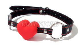Heart-Shaped Silicone Ball Gag