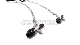 Lockable Silicone Ring Gag with Nipple Clamps