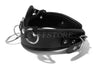 Padded Leather Neck Posture Collar with Attached Silicone Mouth Gag & Leash