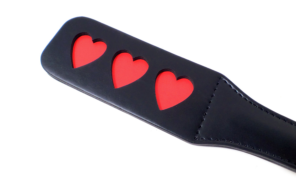 Cutout PU Leather Paddle Slapper
