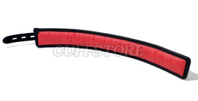 Black Padded Collar with Red Lining & Leash