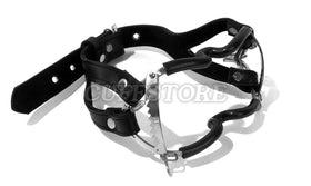 Full view of the double-strap ratchet mouth gag