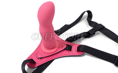 Pegging Pink Strap On Dildo with Adjustable Harness