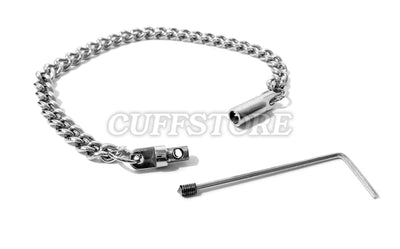 Locking Bondage Chain Bracelet or Anklet Cuff Restraint with Key Locking Bracelet Multiple Sizes