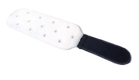 White Plastic Spanking Paddle with Holes