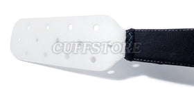 White Plastic Spanking Paddle with Holes