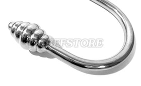 Ribbed Stainless Steel Anal Rope Hook