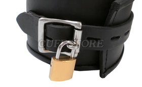 Padded Leather Locking Posture Collar