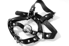 Locking Open-Mouth Harness Ball Gag