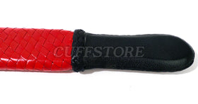 Braided Red Leather Spanking Paddle