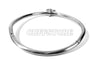 Curved Stainless Steel Bondage Collar with Single Ring Multiple Sizes Satin or Polished Finish