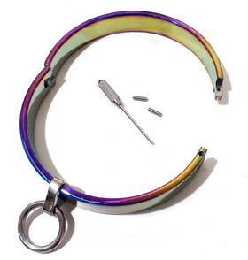 Flat Rainbow Locking Collar with Removable Ring