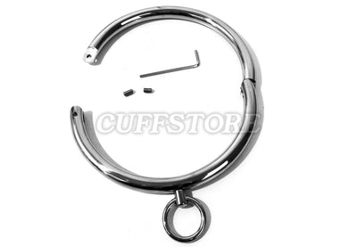 Locking Single Ring Bondage Slave Collar with Allen Drive Key 903-C