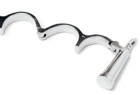 Fully opened Darby Irish-8 leg irons with key