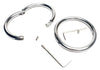 Stainless Steel Oval Handcuffs with Allen Drive Key KB-897 Multiple Sizes