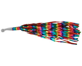 Rainbow Suede Flogger with Polished Insertable Handle
