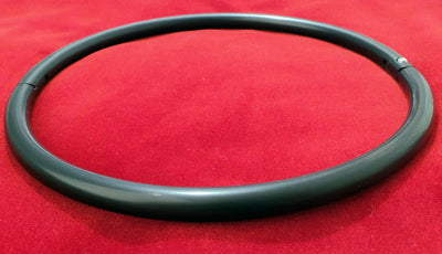 8mm Clear Gloss Finish Matte Black Titanium over Stainless Eternity Collar