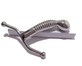 Ribbed Stainless Steel G-Spot & Prostate Massager