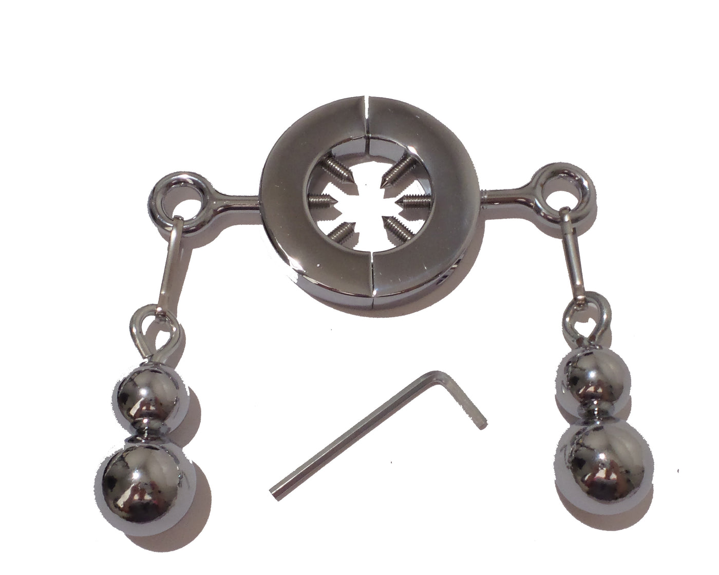 Locking Spiked Stainless Steel Ball Stretcher Weights