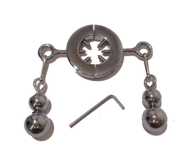 Locking Spiked Stainless Steel Ball Stretcher Weights