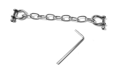 10" Connector Chain Link with Allen Key for Bondage Handcuffs and Leg Iron Restraints