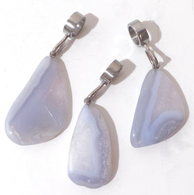Purple Natural-Stone Collar Pendant