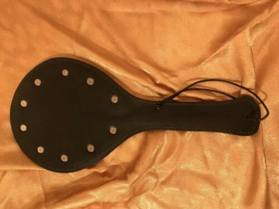 2 Layer Thick Circle Inlay Leather Sexy Paddle Slapper Thick, Weighty & Sturdy