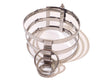 3 Ring Stainless Steel Locking Adjustable BDSM Posture Collar, Neck Cage