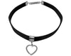 Locking Leather Heart Pendent Choker Multiple Sizes Available