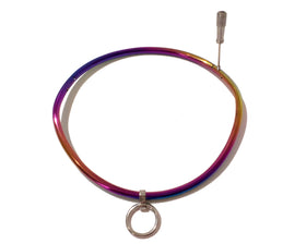 6mm Rainbow Curved Locking Collar with Removable Ring