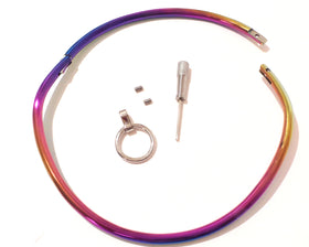 6mm Rainbow Curved Locking Collar with Removable Ring
