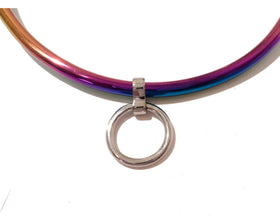 6mm Rainbow Curved Locking Collar with Removable Ring