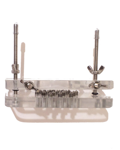 Spiked Acrylic Cock and Ball Crusher Board Scrotum Clamp CBT Device Restraint for Men