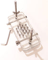 Spiked Acrylic Cock and Ball Crusher Board Scrotum Clamp CBT Device Restraint for Men