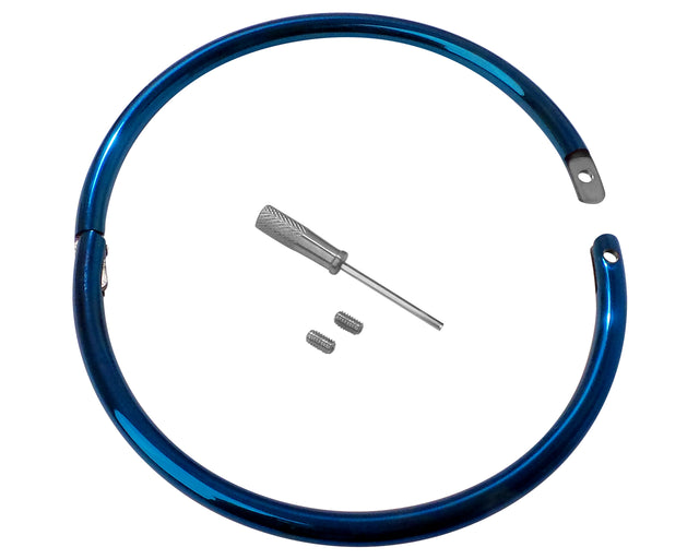 Blue Titanium-Finish Locking Eternity Collar