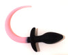 Glow in the Dark Dog Tail Butt Plug Puppy Play - Colors - Pink and Green