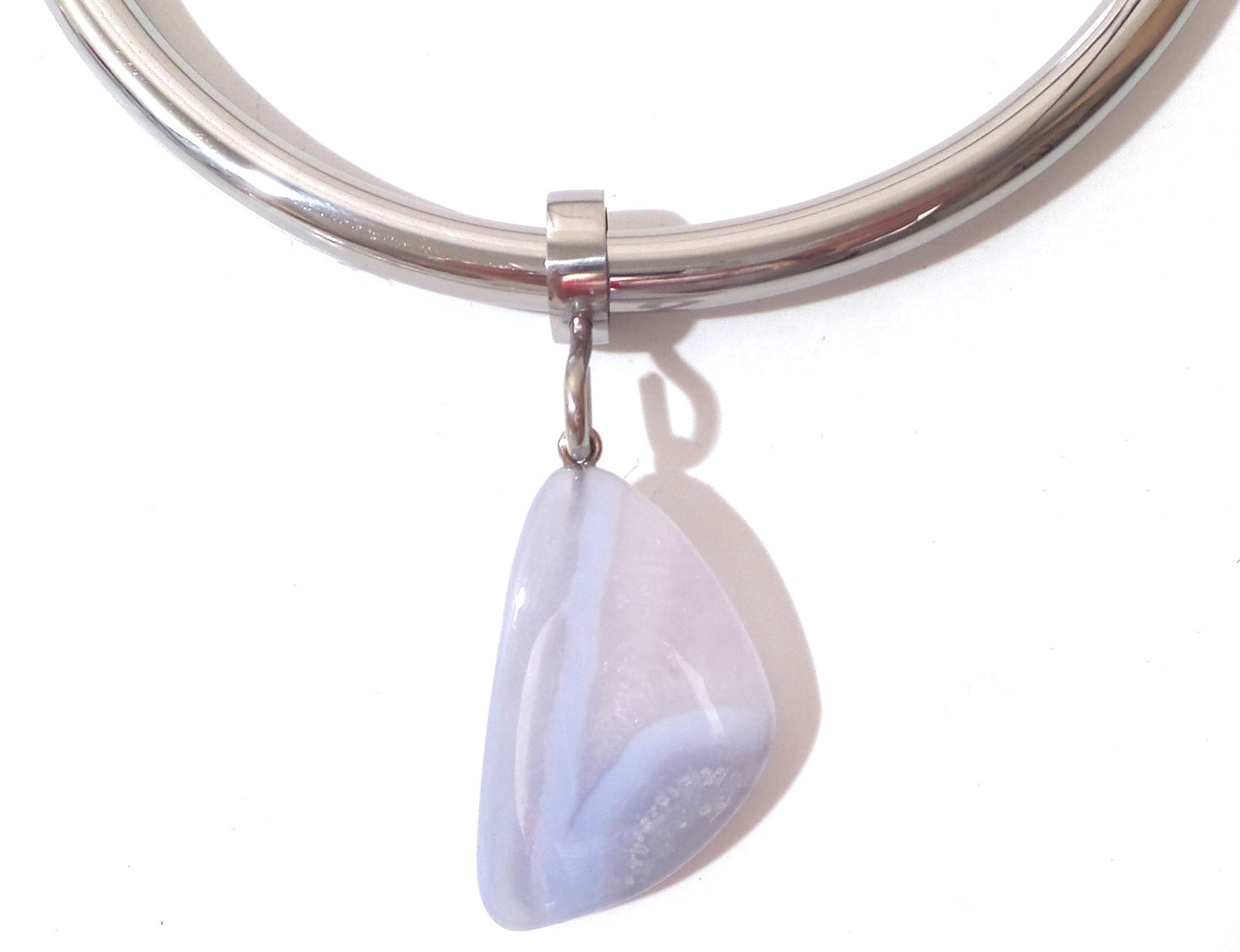 Purple Natural-Stone Collar Pendant