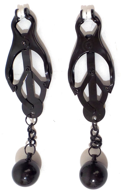 Black Weighted Butterfly Nipple Clamps