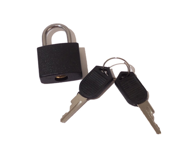 Black Padlock with Two Keys