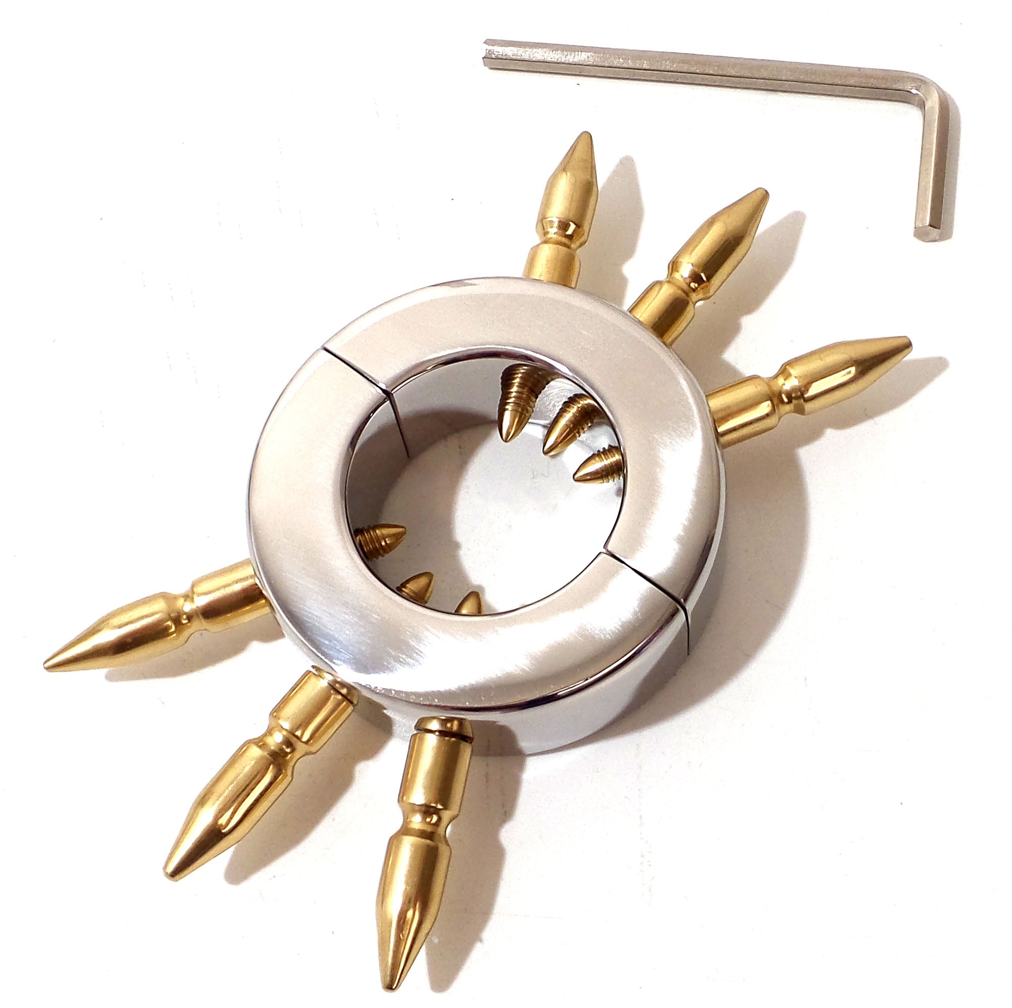 Impaler Spiked Ball Stretcher CBT Bondage BDSM Adult Sex Toy Locking Impaler Spiked Ball Stretcher CBT Bondage BDSM Adult Sex Toy Locking
