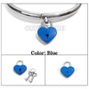 Mini Heart Padlock with One Key - Available Colors: Red, Pink, Blue and Black