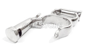 Angled view of the open Irish-8 handcuffs