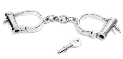 5-Position Adjustable Darby Style Adult Fetish Handcuffs with Screw Style Key