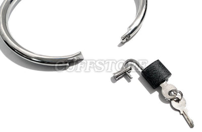 Bondage Restraint Round Curved Slave Collar with Removable Pin and Padlock KB-894