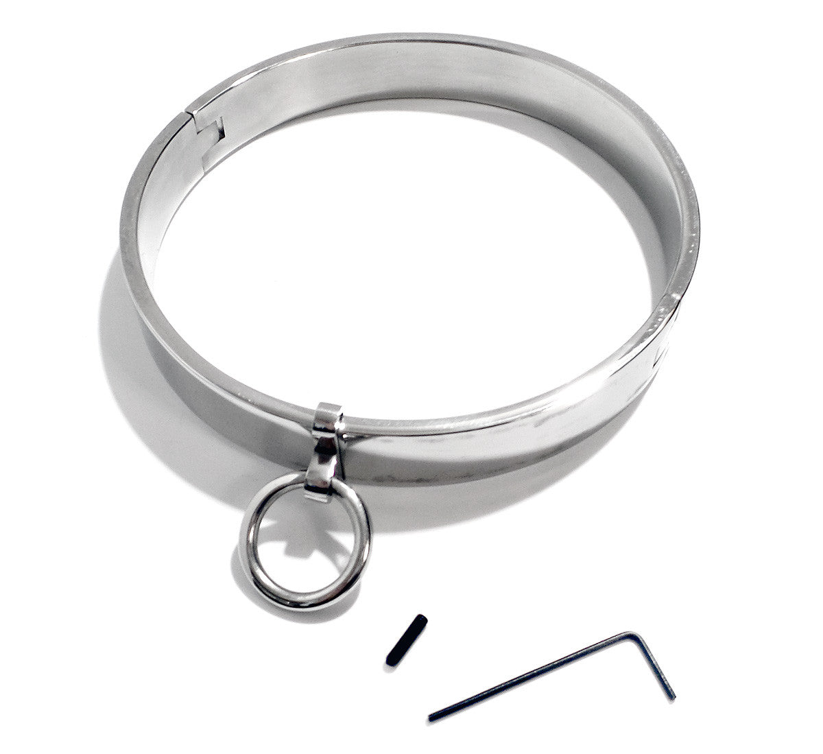 Locking Flat Stainless Steel Collar with Allen Drive Key & Removable R