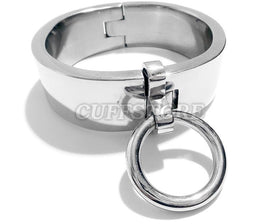 Open flat-band handcuff with large removable ring