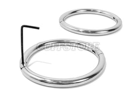 8mm Polished Stainless Locking Elliptical Ankle Cuffs